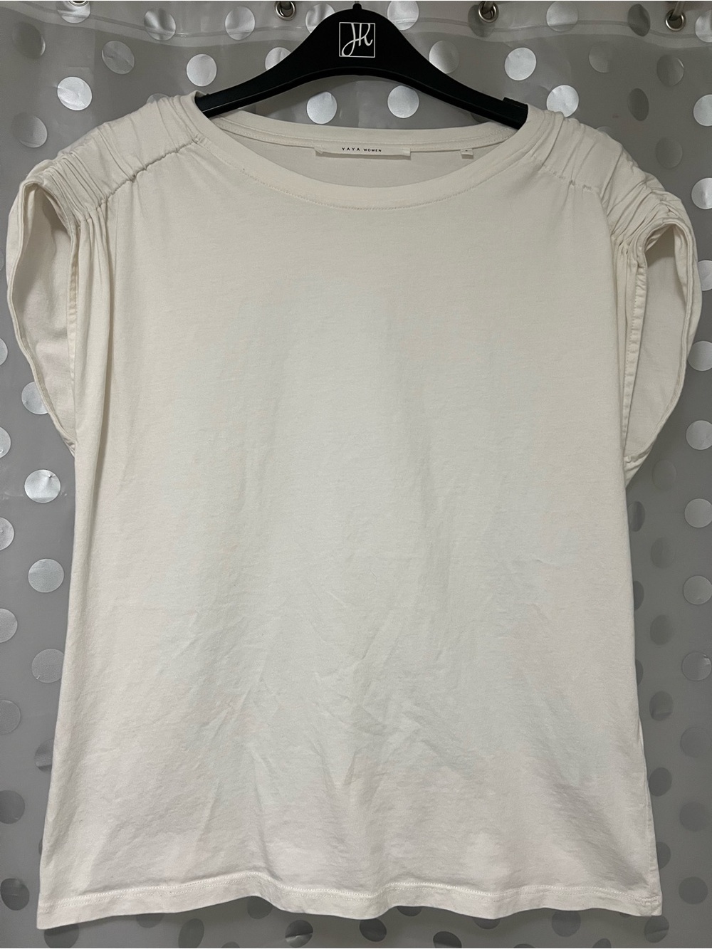 YAYA Cap Sleeve Ruched T-Shirt - Picture 3 of 7